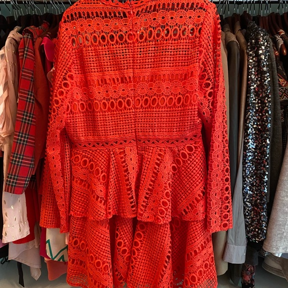 Red Long Sleeve Dress - Picture 5 of 5